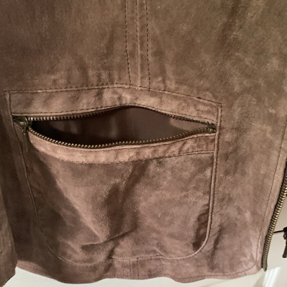 i.e. Relaxed Brown Leather Jacket Size M - Picture 6 of 12